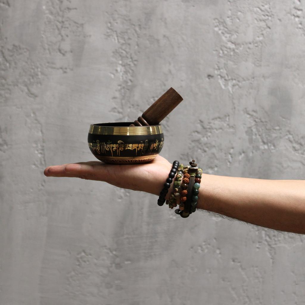 Singing Bowl Set Lotus Flower