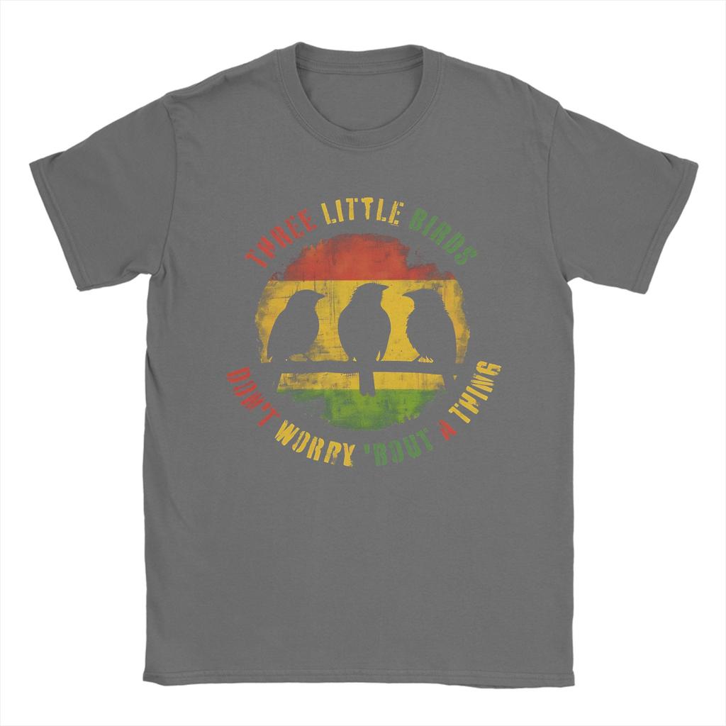 T-shirt Reggae Casual Tre Uccellini per Unisex Girocollo Magliette in Puro Cotone Manica Corta Maglietta Idea Regalo Top