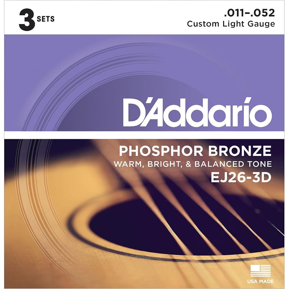 D Addario EJ26-3D Acoustic Guitar Strings / 3-Pack