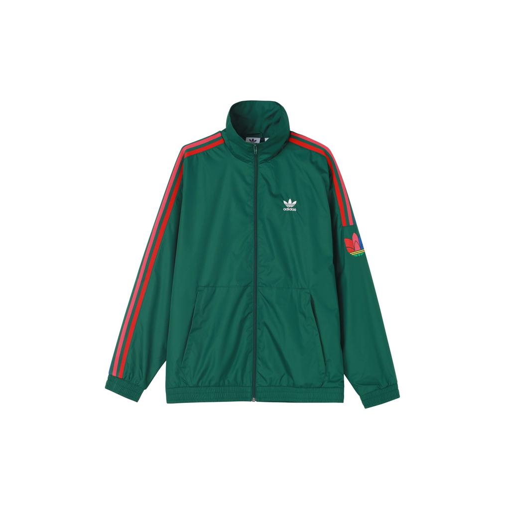 Adidas Originals Trefoil Ståkrage Tettsittende Jakke Herre Overbekledning Mørkegrønn GE0847