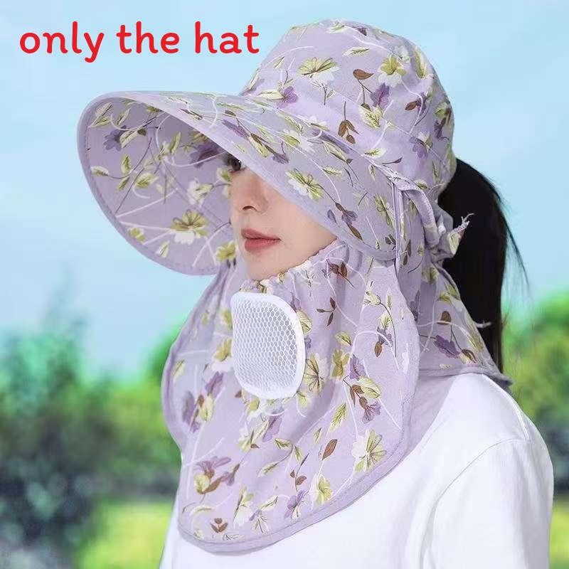 

Summer Sun Protection Cap With Wide Brim And Breathable Cotton Fabric For Outdoor Activities Purple