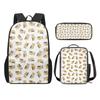 Trendy Popular New animal Starfish dolphin 3D Print 3pcs/Set Student School Bags Laptop Daypack Backpack Lunch bag Pencil Case