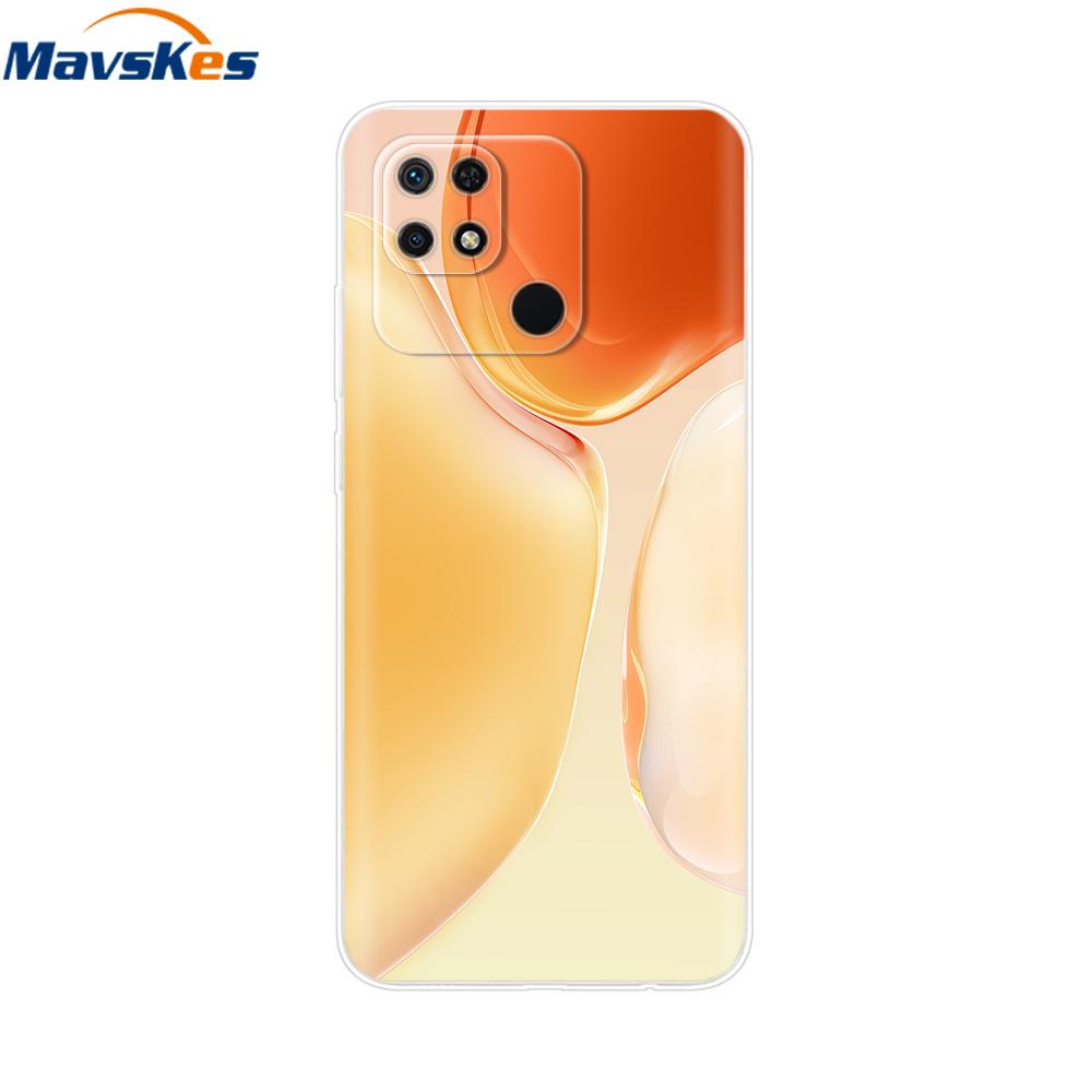 For Redmi 10C Case Clear Heart Flower Soft Silicon Phone Cover For Xiaomi Redmi 10C Coque redmi10C 10 C Fundas Bumper Shockproof