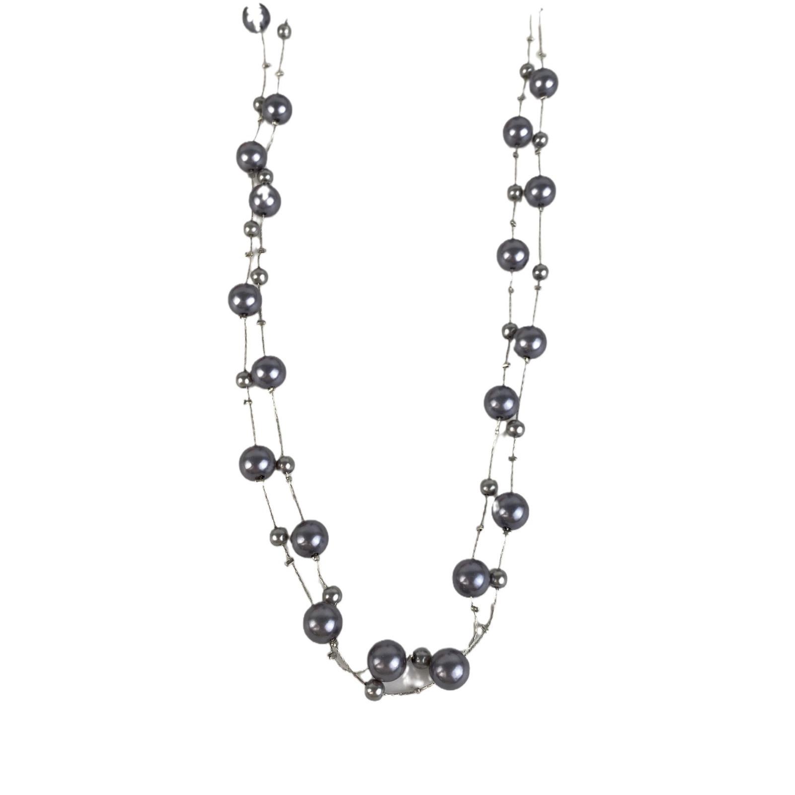 

Autumn and winter pearl necklace women s light luxury niche high-end long sweater chain sweet and cool hot girl personality versatile accessories