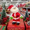 Electric Dancing Santa Claus Toy Christmas Decoration Animated Moving Butt Santa Holiday Figurine Battery Operated Festive Ornament