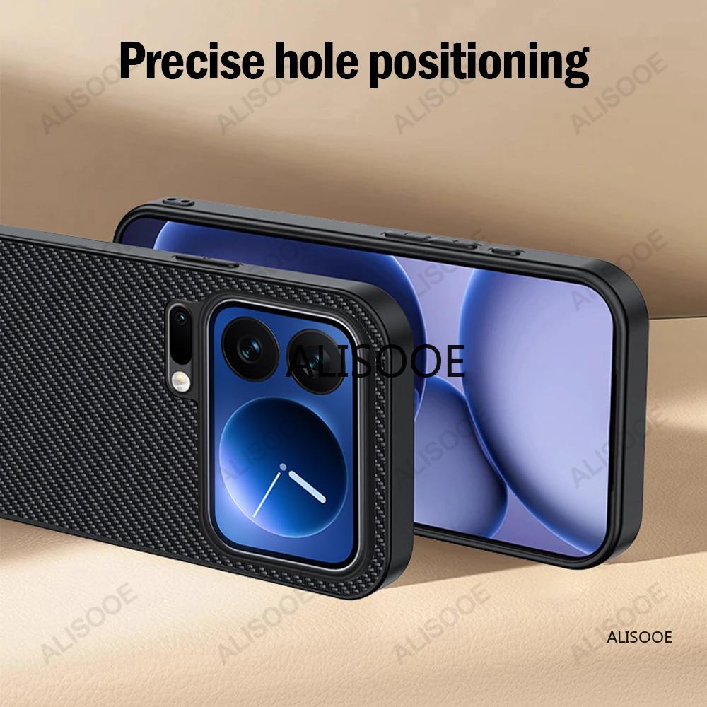 Leather Funda for Xiaomi 17 Case for Xiaomi 17 Pro Max Luxury Fiber Texture PU-Leather Protection Capa Cover