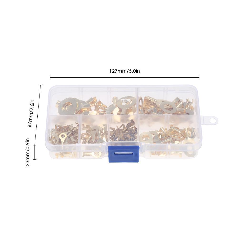 150PCS M3-M10 Ring Terminals Set-O-Type Crimp Connectors for Electrical Wiring Copper CableLugs WireFerrulesElectricalTerminals