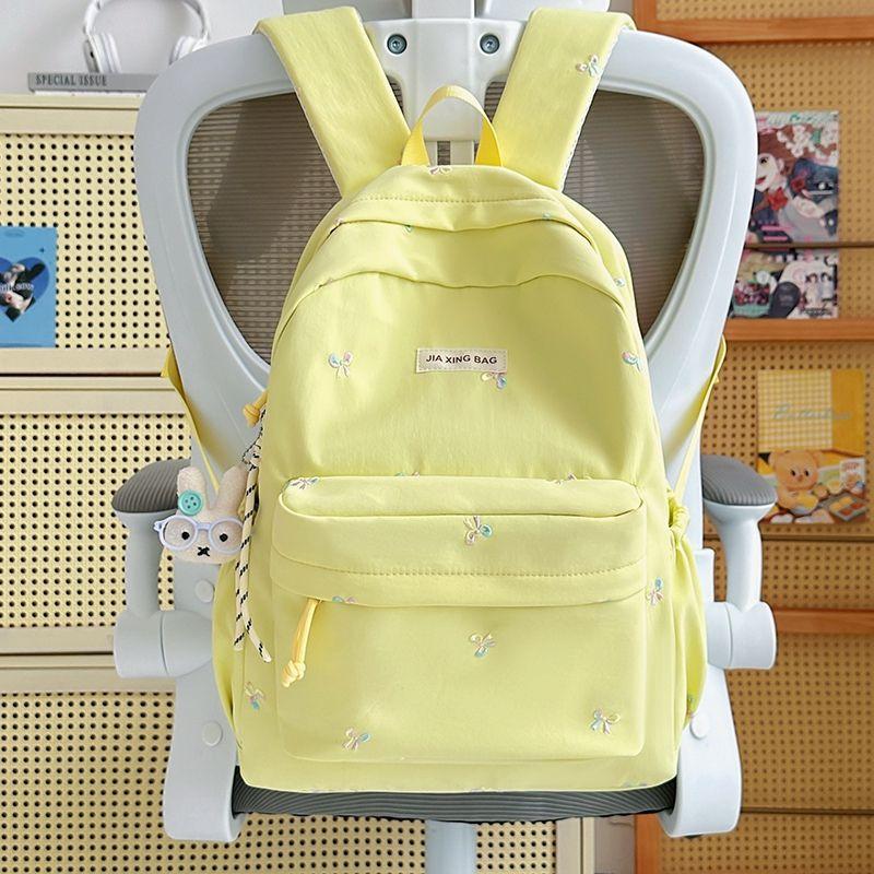 Schoolbag middle school students class schoolbag women's new fresh and sweet travel backpack large capacity lightweight casual backpack