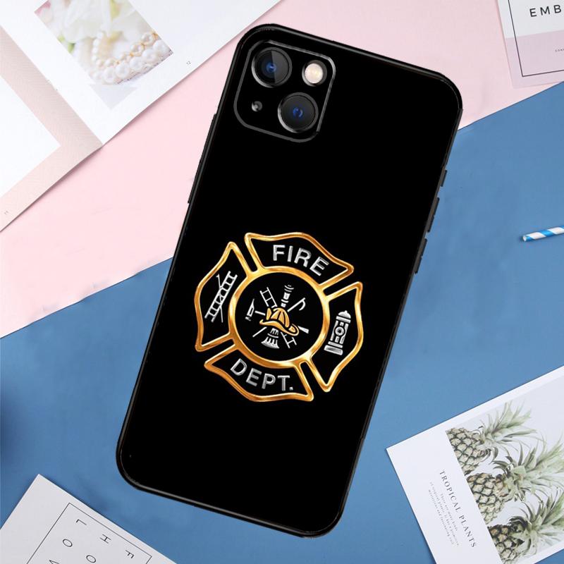 Firefighter Fire Department Fireman Phone Case For iPhone 11 14 15 16 Pro Max 13 12 Mini XS X XR Plus Protection Cover