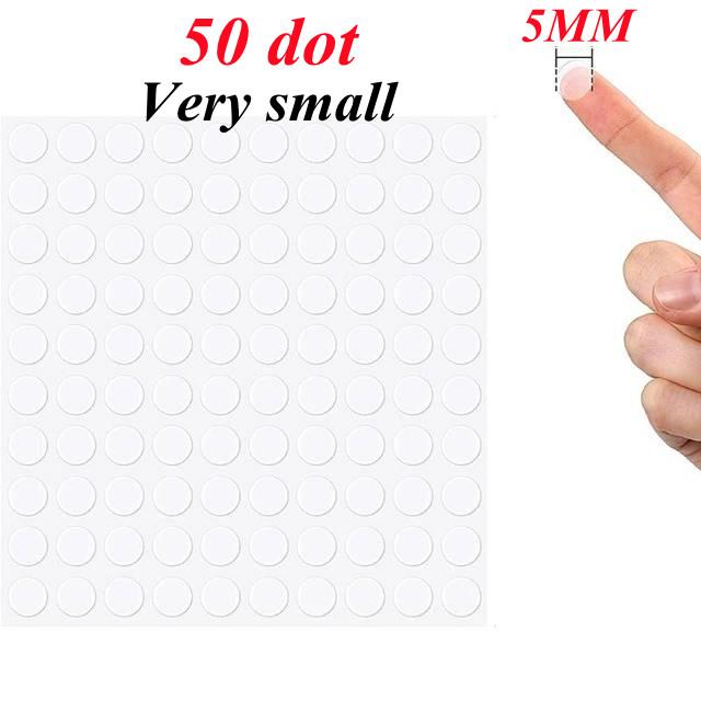 

50 точек 1/1,5/2 см клейкие двухсторонние наклейки на скотч съемные круглые липкие наклейки без следов маленькие наклейки для праздничного украшения