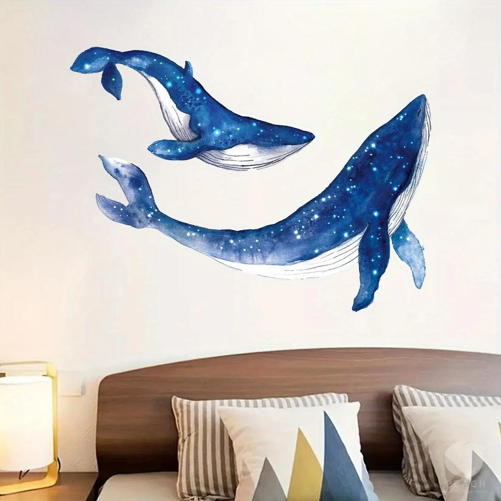 Marine Animals Whale Wall Stickers Home Bedroom Living Room Decoration