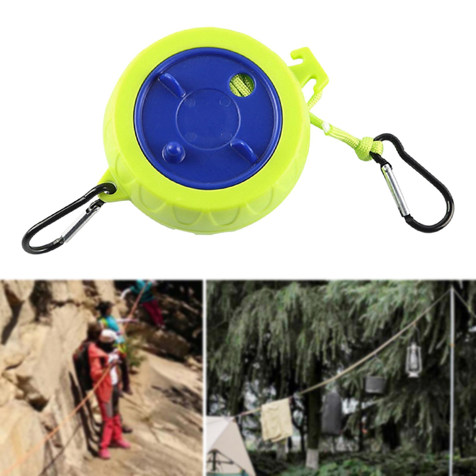 

Camping Clothesline Indoor Lightweight Windproof Durable Adjustable Clothes Line Retracting Standard_Green Buckle