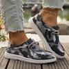 Women's Large Size Spring Fall Flat Slip-On Low-Top Casual Loafers.