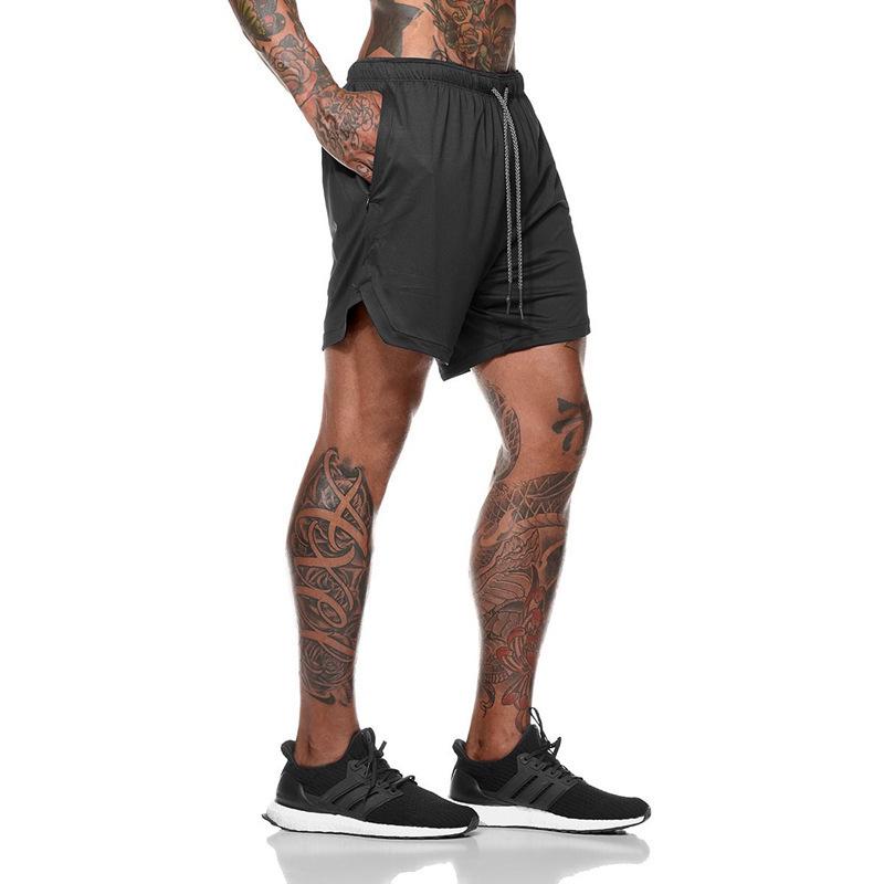 Trendy Plus Size Men's Quick-Dry Outdoor Fitness Shorts - Summer Sports Shorts for Adults
