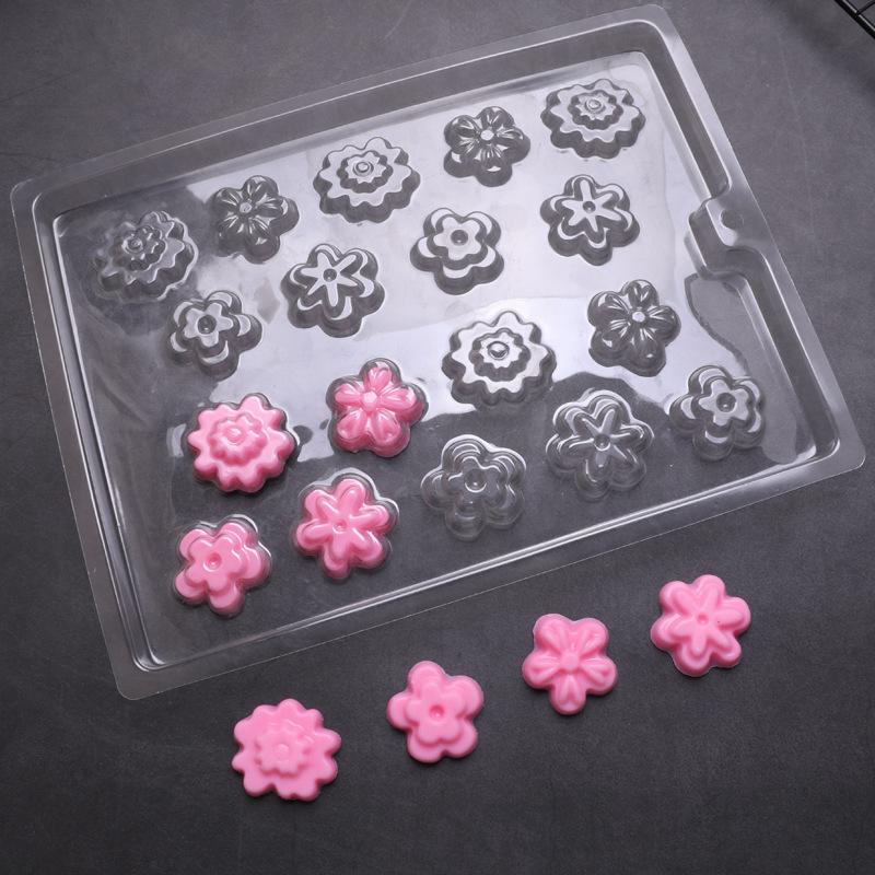 Molde de Chocolate Transparente para Mascotas Gelatina Dulce Cubito de Hielo Amor Cuadrado Redondo Flor Creativo Cocina Postre Repostería Diy Herramienta de Horneado