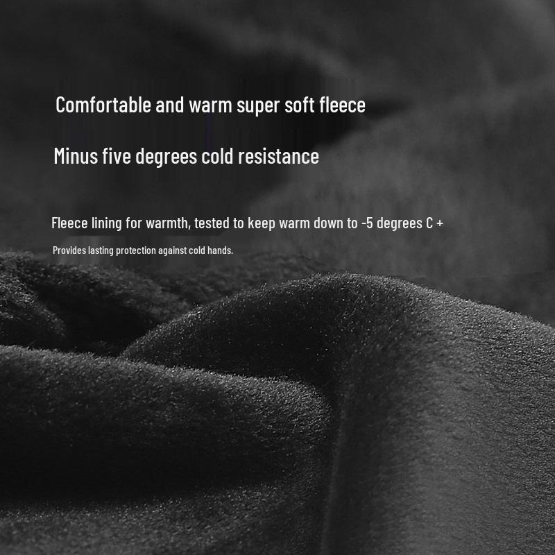 Men's & Women's Warm Touchscreen Cycling Gloves - Non-slip, Splash-proof, Windproof, Cold-resistant with Velvet Lining.