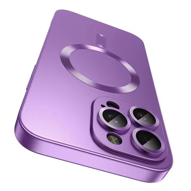 Für Magsafe Linsenschutz Matte Rutschfeste Handyhülle Für IPhone 16 15 14 13 12 11 Pro Max Plus Magnetische Kabellose Ladehülle