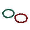 Natural Grade A Red and Green Agate Bracelet for Women - Versatile Bright Beaded Chalcedony Jewelry