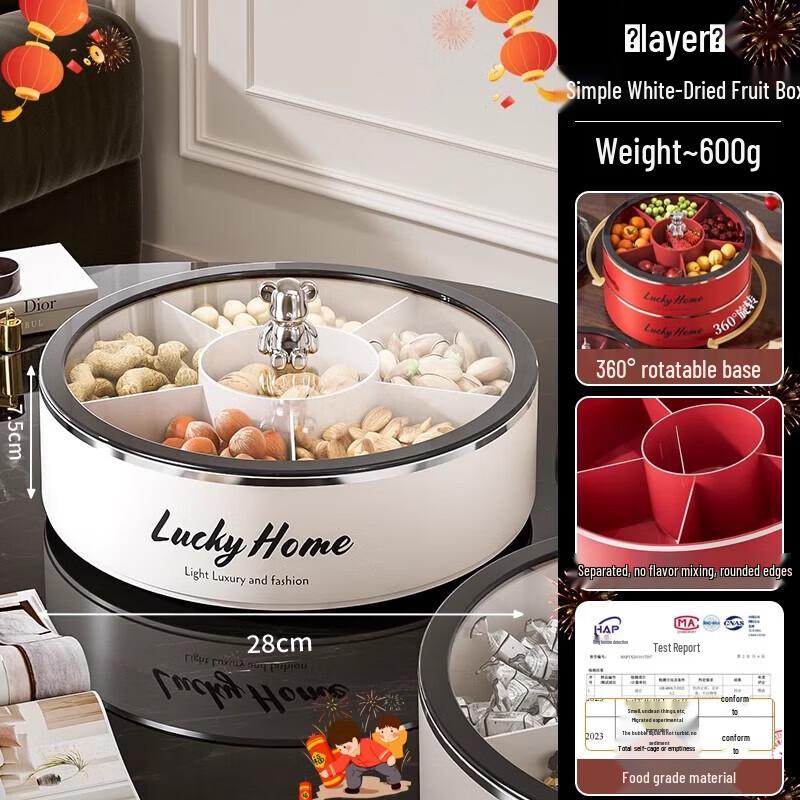 Rotating Dried Fruit & Snack Serving Tray
