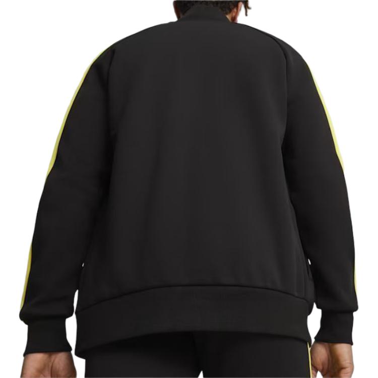 Puma Ferrari Race Iconic T7 Track Jacket Color Block Brand Logo Patch Casual Raglan Sleeve Stand Collar Long Sleeve Jacket Men Jackets Black 625198-01