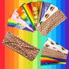 Parade Rainbow Elastic Headband Sweat Absorbing Sports Hairband Fashion Rainbow Headband  Kids
