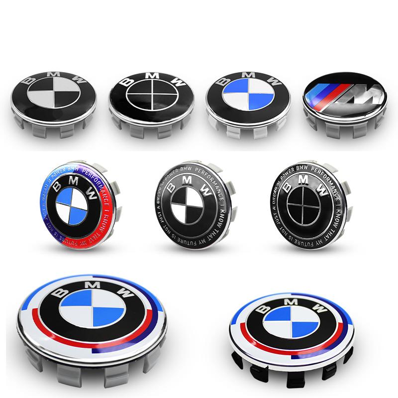 4 ks 56 mm 68 mm Pro BMW 50. výročí Krytky středů kol pro M E90 F10 F30 E87 F20 G20 E60 E39 E92 F11 F31 E46 Autopříslušenství