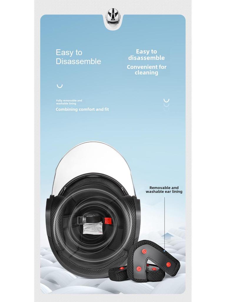 Motorcycle and Electric Bike Helmet with Anti-Fog Dual Visor for All Seasons