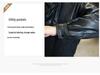 Men's Trendy Winter Leather Down Jacket - Short Stand Collar, Warm, PU Leather, Thickened, Wash-Free
