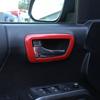 For Toyota Tacoma 2016- ABS Red Interior Door Handle Bowl Frame Cover Trim