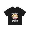Casual T-Shirt Black I D Rather Be At The Casino with Money Cards and Dice Print for Gaming and Leisure Activities