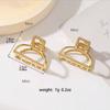 Mini Gold Tone Hollow Out Hair Clips, Sweet Geometry Hair Accessories for Women/Girls Casual Claw Clips Hair Claws Hair Barrettes, School Stuff
