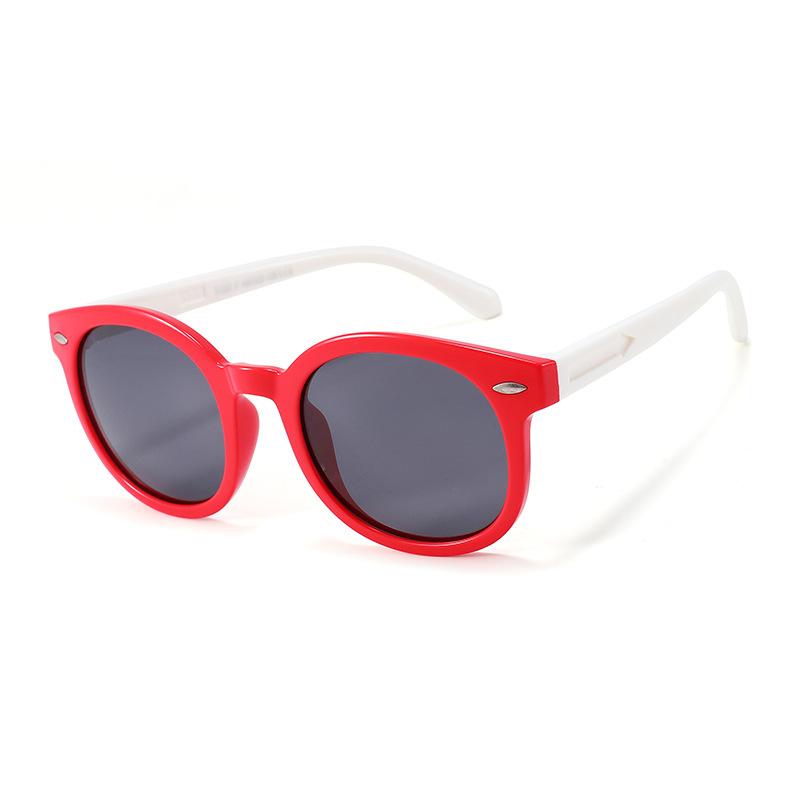 

Trendy Boys And Girls Sunglasses Full Frame Style Summer Outdoor Uv Protection Red White