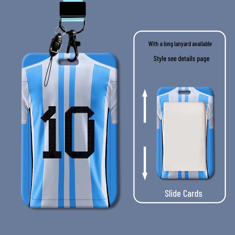 Plastic Sliding Cover ID Badge Holder - Cartoon Design for Students & Workplace Access Cards