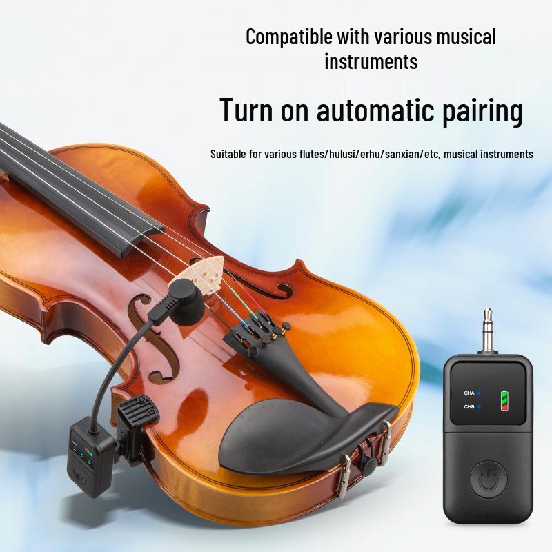 High-Fidelity Wireless Microphone for Violin Performance and Recording