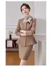 Women's Dark Blue Professional Suit - Spring/Summer Hotel Manager Reception Uniform