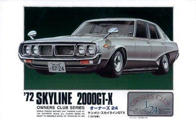 

Micro Ace 1/24 Owners Club No. 4 72 Nissan Kenmeri Skyline 2000GT-X Plastic Model Kit 24OC004 Molded in Color