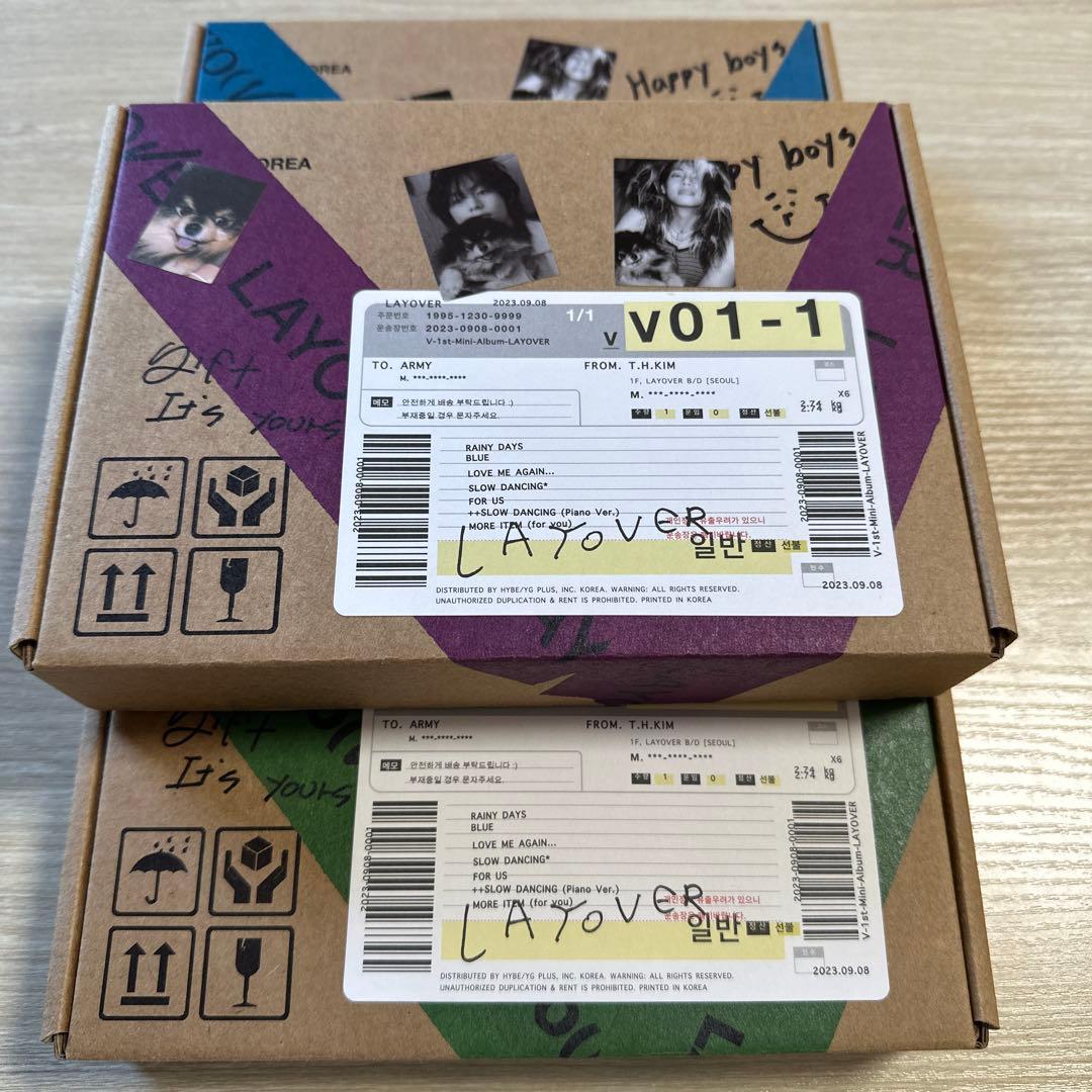 

[USED] Kim Taehyung V CD 3 types BTS goods V CD