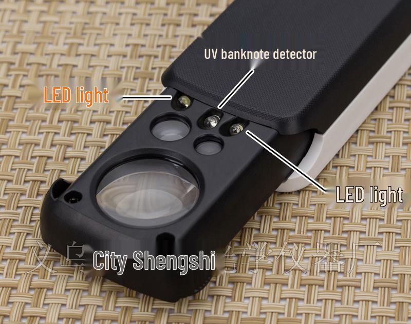 30x60x90 LED Magnifier for Jewelry, Diamonds, Jade, Porcelain, Calligraphy, Painting, and Antique Detection