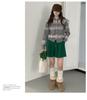2026 Retro Snowflake Jacquard Loose-Fit Autumn Cardigan Sweater for Women