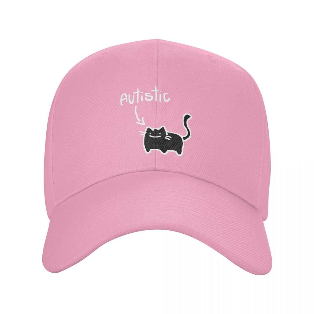 Autistische Katze Tier Autismus und ADHS Bewusstsein Baseballkappen Mode Herren Damen Hüte Outdoor Kappe Sport Baseballmütze Kappe