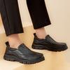 Men's outdoor casual leather shoes, large size shoes for men, soft-soled low-top cowhide men's shoes