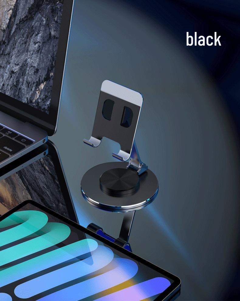Adjustable 360° Rotating Aluminum Stand for Phones & Tablets чёрный