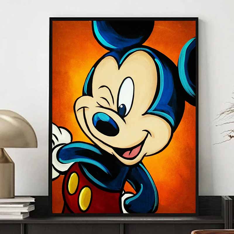 Disney Diamond Painting Mickey Pop Art Illustration DIY 5D Cartoon Mosaic Cross Stitch Gift Room Decoration