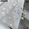 3D  Butterfly Super Flash Bottom Aurora Diamond 3D Nail Decoration Nail Accessories
