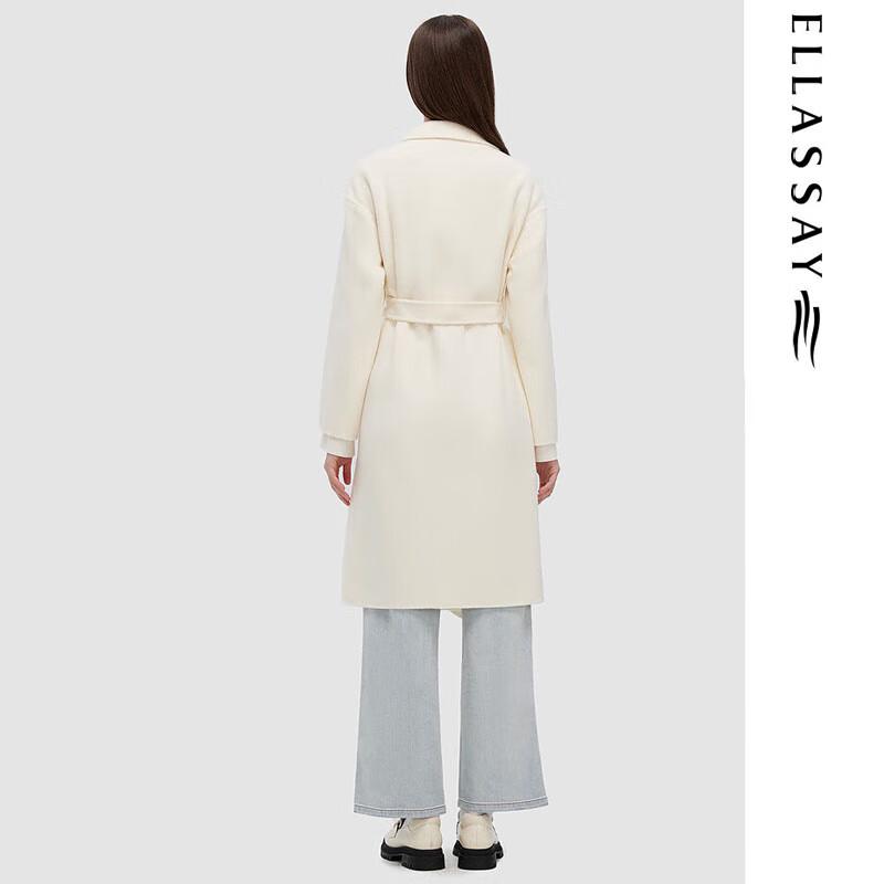 ELLASSAY Women's Wool Blend Mid-Length Coat