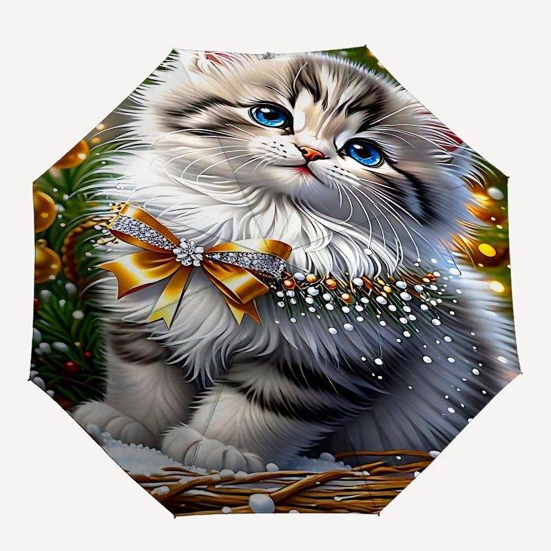 

1pc cat, winter umbrella with 8 iron ribs and a plastic handle, automatic opening and closing,,and daily use.1080