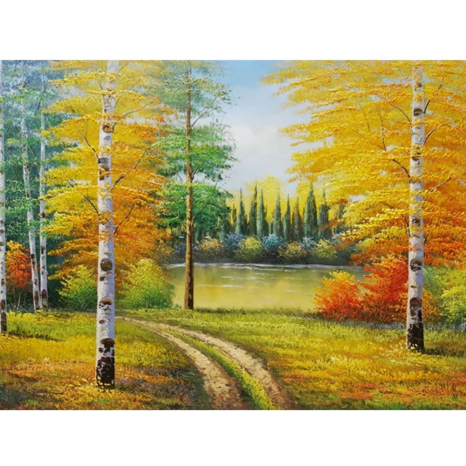 

Повна кругла алмазна вишивка Осінній пейзаж Розпродаж 5D Алмазний живопис Пейзаж Набір для вишивки хрестиком Мозаїка Домашній декор зі стразами Full Round 30x40CM