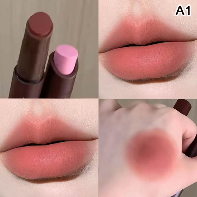 Herorange Labial Mate Labial Rojo Mate Sexy Cosmético Brillo de Labios Impermeable Taza Antiadherente Lápiz Labial Nude Maquillaje Coreano