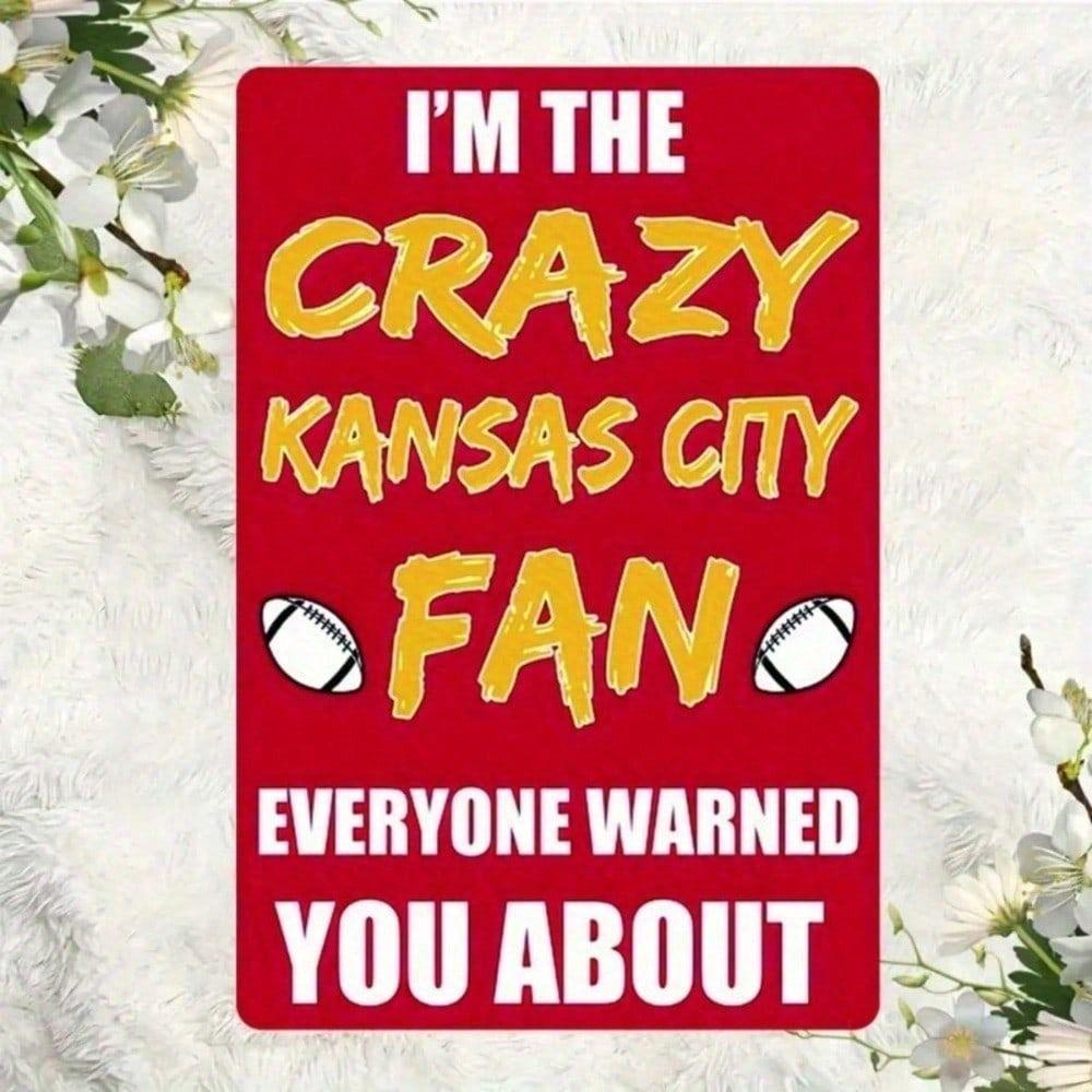 Vintage Metal Sign Wall Art, Gift for Bar Home Kansas City Chiefs Fan