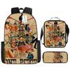 Onepiece Backpack Student School Bag Luffy Backpack Satchel Pencil Case